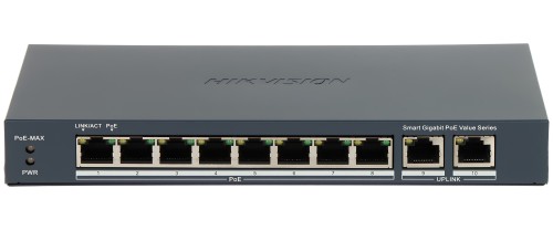 SWITCH POE DS-3E1510P-EI/M(B) 8-PORTOWY + 2X UPLINK Hikvision-1954584