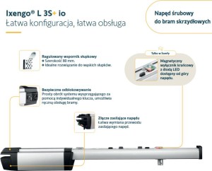 Zestaw Somfy Ixengo L 3S+ IO Comfort Pack do 8m bram dwuskrzydłowych-1953080