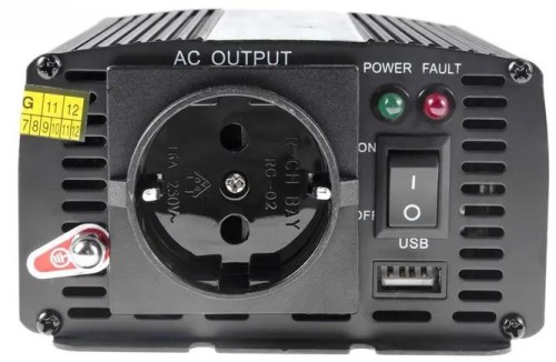 PRZETWORNICA NAPIĘCIA Green Cell 12V / 230V 500W/1000W MODYFIKOWANA SINUSOIDA-1595451