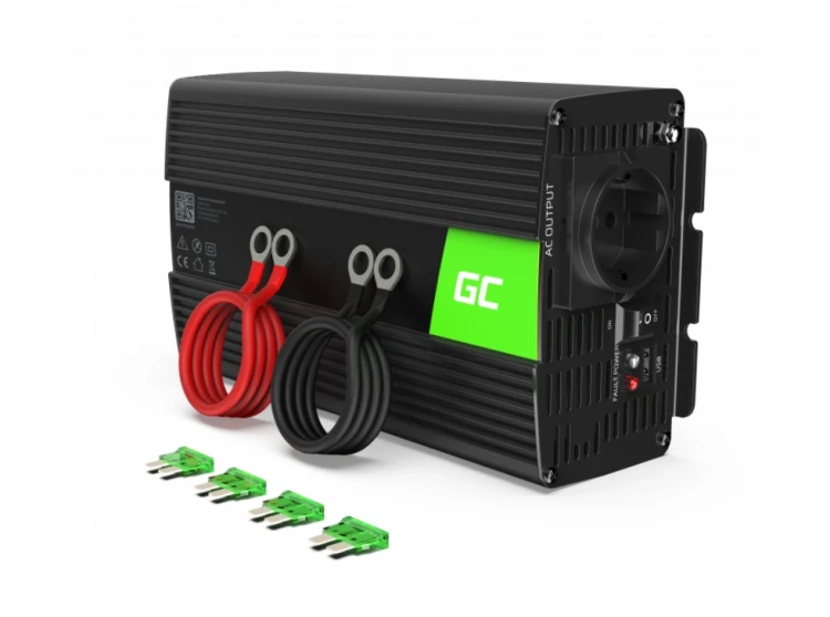 PRZETWORNICA NAPIĘCIA INWERTER Green Cell 12V / 230V 1000W/2000W CZYSTA SINUSOIDA INV09-1834149