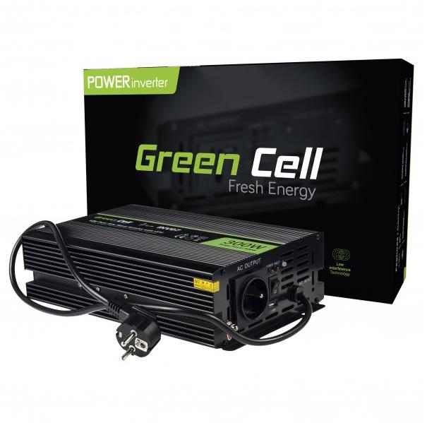 PRZETWORNICA NAPIĘCIA INWERTER Green Cell 12V / 230V 300W/600W CZYSTA SINUSOIDA INV07-1834675