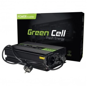 PRZETWORNICA NAPIĘCIA INWERTER Green Cell 12V / 230V 300W/600W CZYSTA SINUSOIDA INV07-1900121