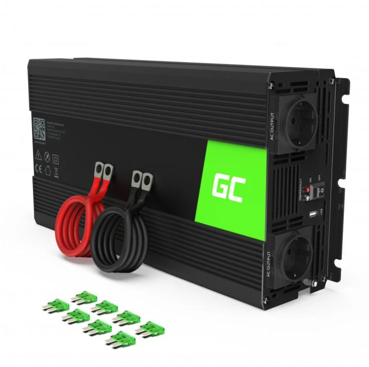 PRZETWORNICA NAPIĘCIA INWERTER Green Cell 12V / 230V 3000W/6000W CZYSTA SINUSOIDA INV15-1686898