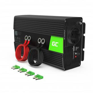 PRZETWORNICA NAPIĘCIA INWERTER Green Cell 24V / 230V 1000W/2000W CZYSTA SINUSOIDA INV18-1901635