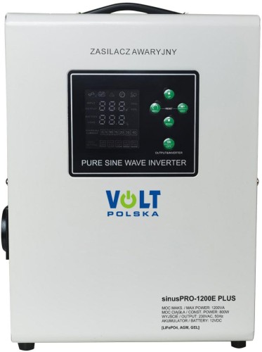 Przetwornica VOLT POLSKA SINUSPRO 1200E PLUS 12V 800/1200W LiFePO4, MENU-1686144
