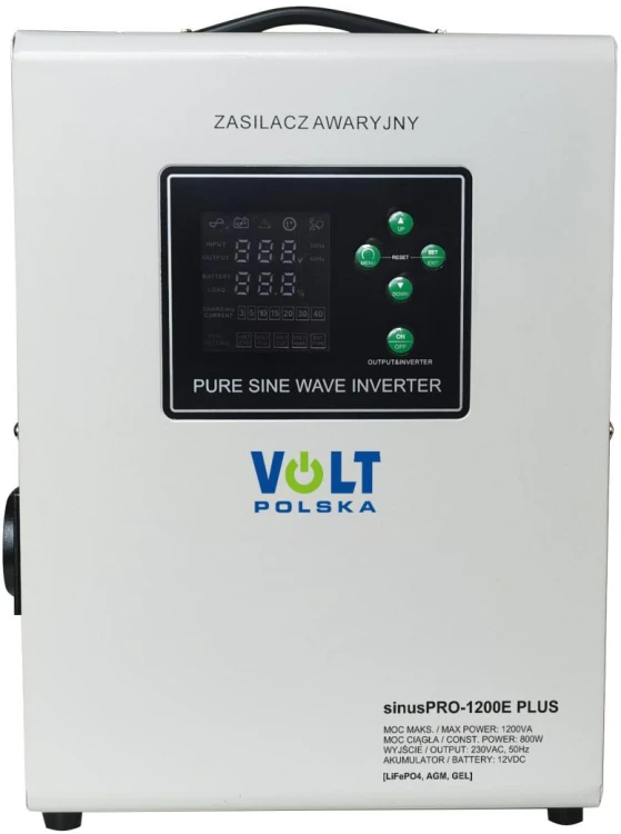 Przetwornica VOLT POLSKA SINUSPRO 1200E PLUS 12V 800/1200W LiFePO4, MENU-1686144