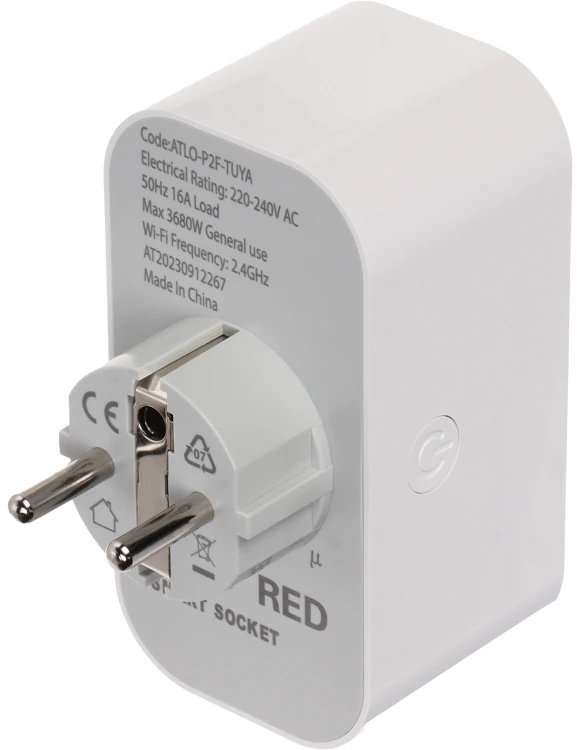 INTELIGENTNE GNIAZDO ELEKTRYCZNE ATLO-P2F-TUYA Wi-Fi, Tuya Smart-1642415