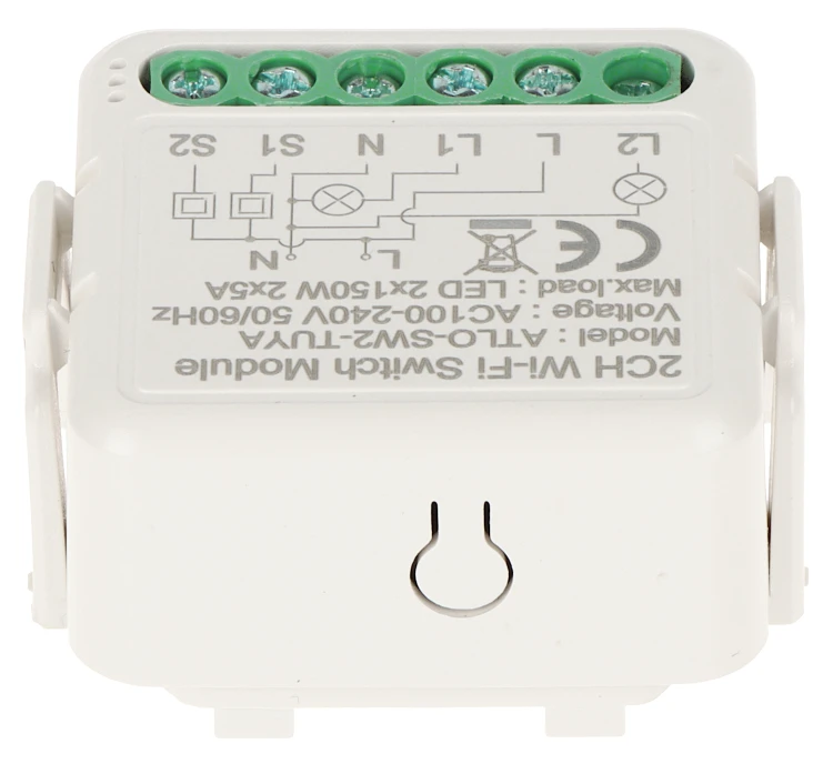 PODWÓJNY INTELIGENTNY STEROWNIK OŚWIETLENIA LED ATLO-SW2-TUYA Wi-Fi, Tuya Smart-1568786