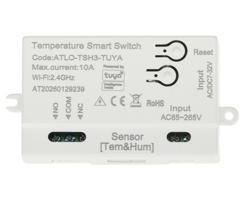 INTELIGENTNY PRZEŁĄCZNIK Z POMIAREM TEMPERATURY I WILGOTNOŚCI ATLO-TSH3-TUYA Wi-Fi, Tuya Smart ATLO-1974159