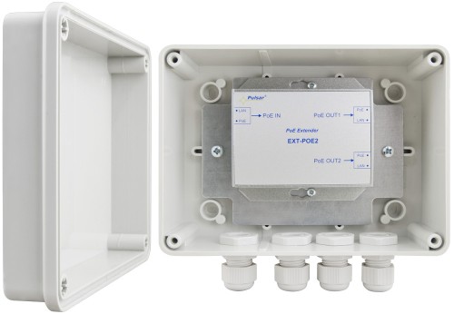EXTENDER POE W OBUDOWIE HERMETYCZNEJ DO 2 KAMER IP Pulsar EXT-POE2H-1894661