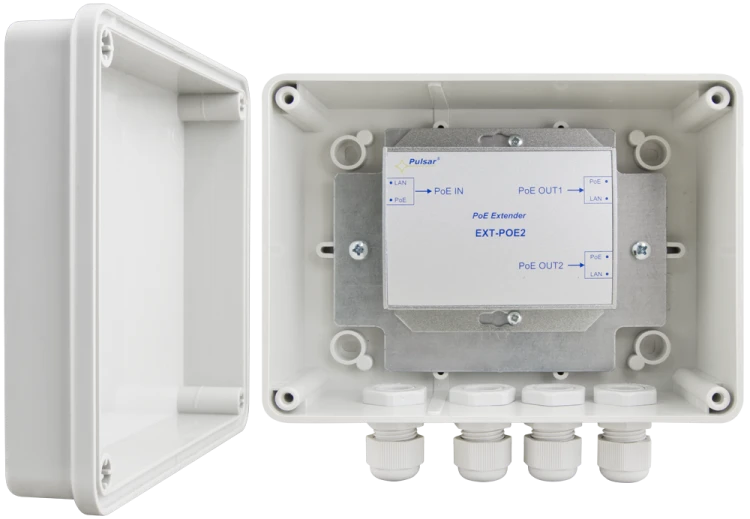 EXTENDER POE W OBUDOWIE HERMETYCZNEJ DO 2 KAMER IP Pulsar EXT-POE2H-1828985