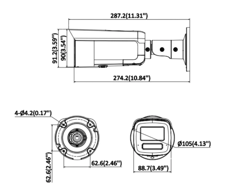 KAMERA IP DS-2CD2T126G3-IS2UY/SL(2.8)(EF)BLACK AcuSense - 12Mpx 2.8mm Hikvision-1984848