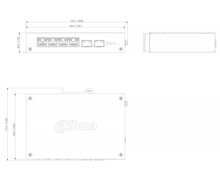 SWITCH PRZEMYSŁOWY POE CHS4206-4ET-90 4-PORTOWY + 2X SFP DAHUA-1822991