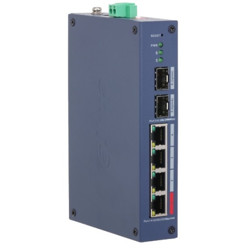 ZARZĄDZALNY SWITCH PRZEMYSŁOWY POE CHS4206-4GT-90 4-PORTOWY + 2X SFP DAHUA-1883794