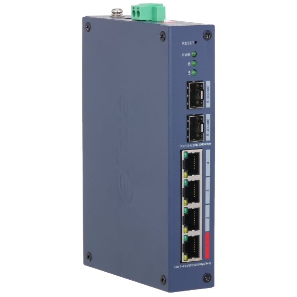 ZARZĄDZALNY SWITCH PRZEMYSŁOWY POE CHS4206-4GT-90 4-PORTOWY + 2X SFP DAHUA-1883794