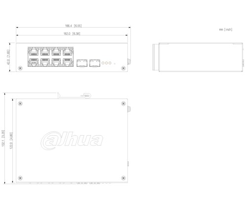 ZARZĄDZALNY SWITCH PRZEMYSŁOWY POE CHS4210-8GT-110 8-PORTOWY + 2X SFP DAHUA-1873991