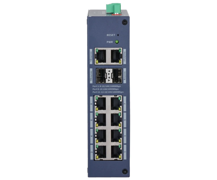 ZARZĄDZALNY SWITCH PRZEMYSŁOWY CHS4212-8GT 8-PORTOWY + 2X UPLINK + 2X SFP DAHUA-1874003