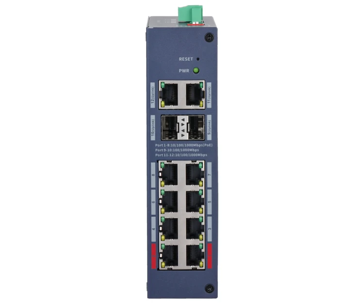 ZARZĄDZALNY SWITCH PRZEMYSŁOWY POE CHS4212-8GT-110 8-PORTOWY + 2X UPLINK + 2X SFP DAHUA-1868889