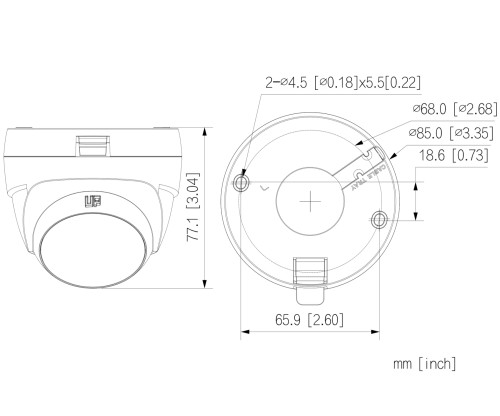 KAMERA AHD, HD-CVI, HD-TVI, PAL HAC-T1A51-U-0280B-S2 - 5Mpx 2.8mm DAHUA-1950744
