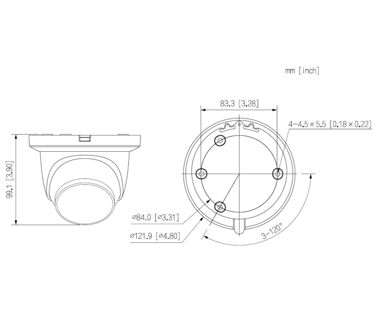 KAMERA IP IPC-HDW2449TM-S-IL-0360B Smart Dual Light WizSense - 4Mpx 3.6mm DAHUA-1984821