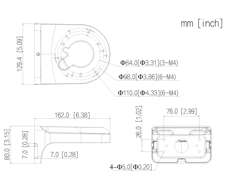 UCHWYT DO KAMER KULISTYCH PFB2203W DAHUA-1973794