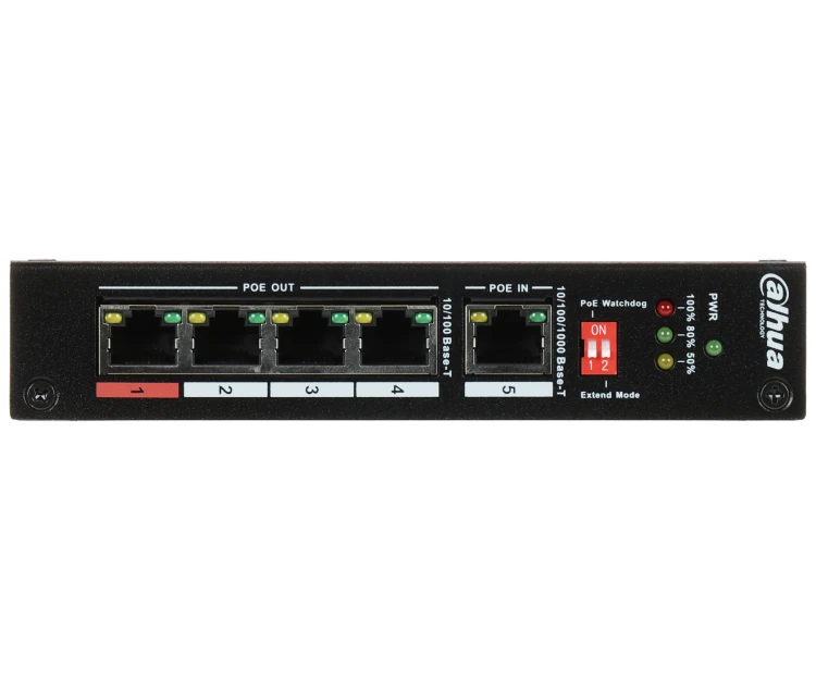 SWITCH POE / EXTENDER PFT1500 4-PORTOWY + 1X UPLINK DAHUA-1937814