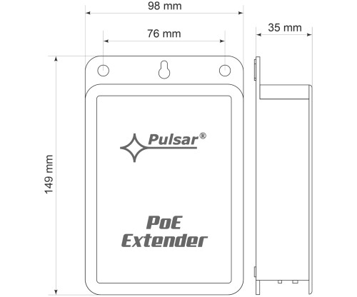 EXTENDER ETHERNET+PoE EXT-POE3-OTD PULSAR-1984828