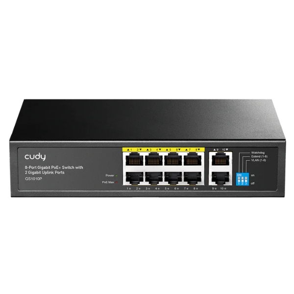 SWITCH POE GS1010P 8-PORTOWY + 2X UPLINK CUDY-1937926