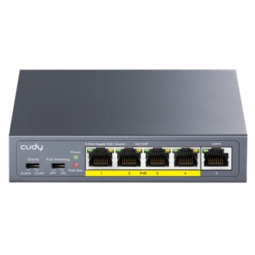 SWITCH POE GS105P 4-PORTOWY + 1X UPLINK CUDY-1937929