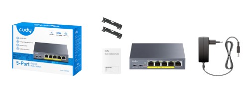 SWITCH POE GS105P 4-PORTOWY + 1X UPLINK CUDY-1937931