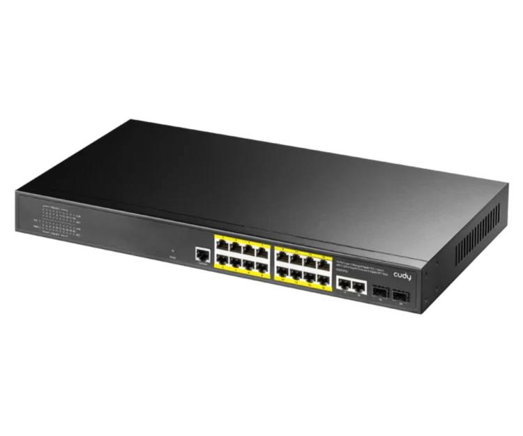 SWITCH POE GS2018PS2-200W 16-PORTOWY + 2X UPLINK + 2X SFP CUDY-1938040