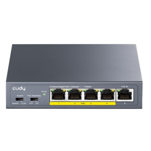 SWITCH POE / EXTENDER POE40 4-PORTOWY + 1X UPLINK CUDY-1931500
