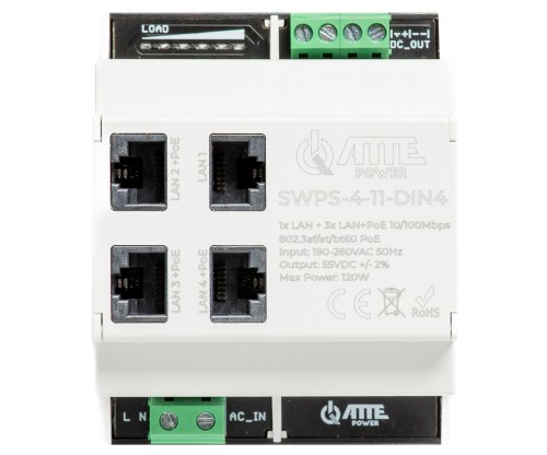 Switch POE SWPS-4-11-DIN4 3-PORTOWY + 1X UPLINK ATTE-1874247