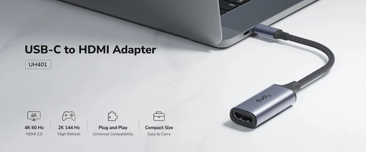 ADAPTER UH401 WTYK USB-C / GNIAZDO HDMI CUDY-1937991