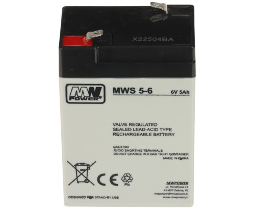 AKUMULATOR 6V/5AH-MWS MW POWER-1869578
