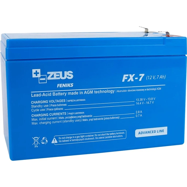FENIKS FX-7 – akumulator AGM – widok z przodu