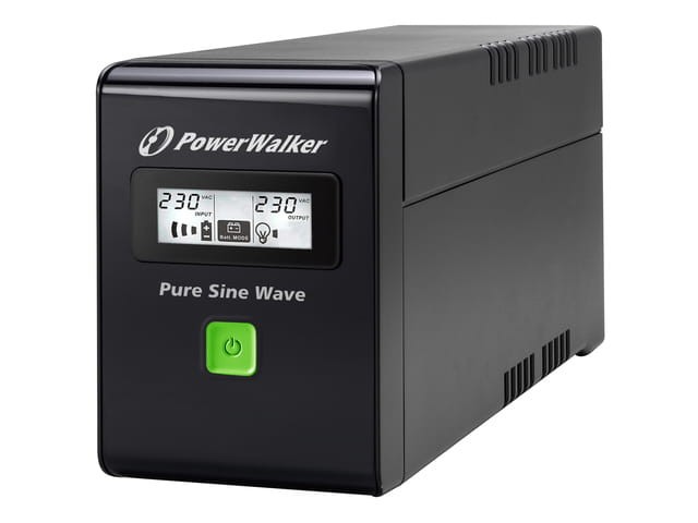 UPS POWERWALKER LINE-INTERACTIVE 600VA 3X IEC 230V, PURE SINE WAVE, RJ11/45 IN/OUT, USB, LCD-1151312