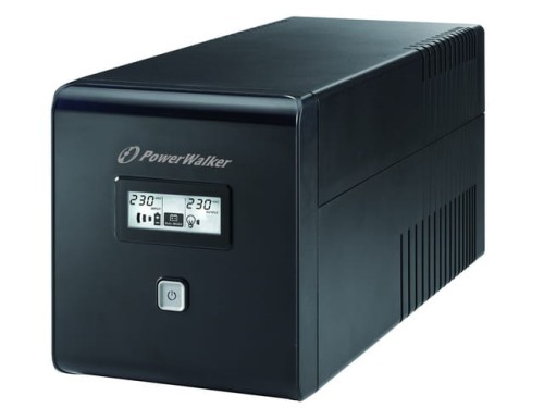 UPS POWERWALKER LINE-INTERACTIVE 1000VA 2X SCHUKO + 2XIEC OUT, RJ11/RJ45 IN/OUT, USB, LCD-1151155