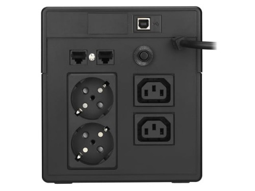 UPS POWERWALKER LINE-INTERACTIVE 1000VA 2X SCHUKO + 2XIEC OUT, RJ11/RJ45 IN/OUT, USB, LCD-1151156