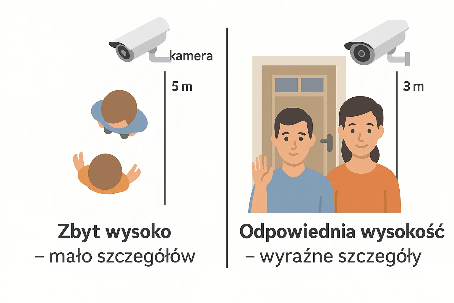 Poradnik montażu kamer zewnętrznych – wysokość, kąt, oświetlenie | Aksonet