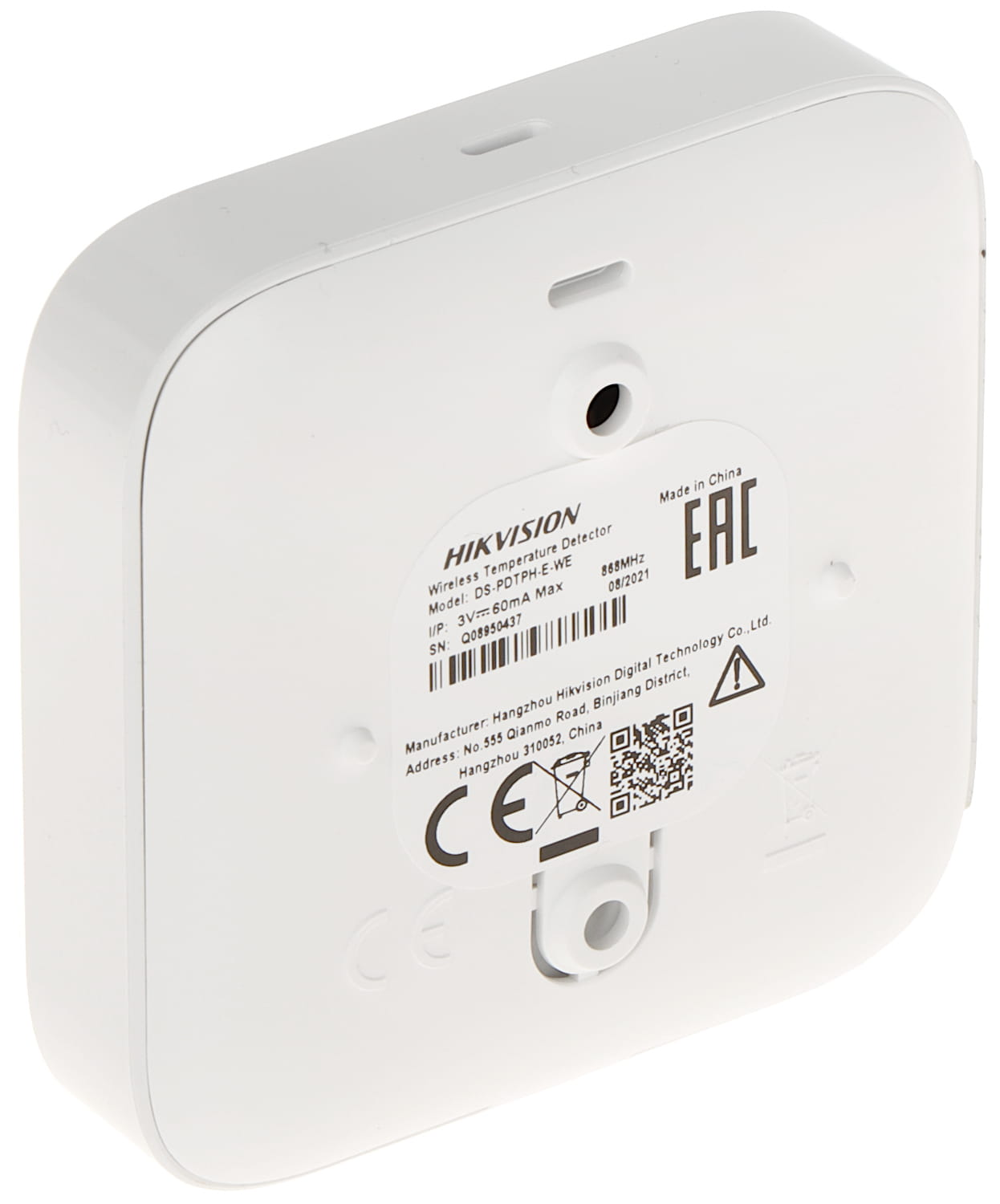 BEZPRZEWODOWA CZUJKA TEMPERATURY AX PRO DS-PDTPH-E-WE Hikvision-1213735