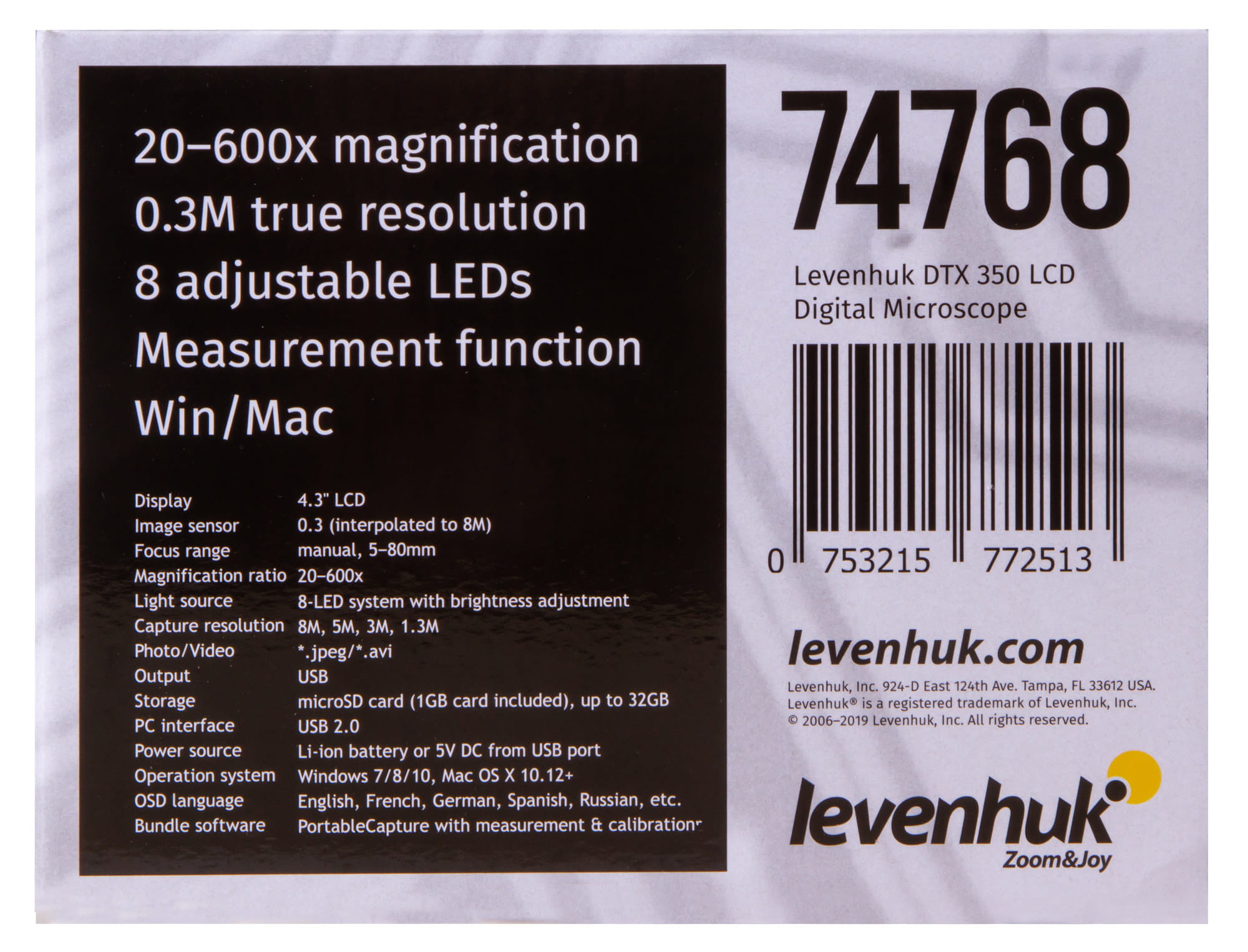 Mikroskop cyfrowy Levenhuk DTX 350 LCD-1439590