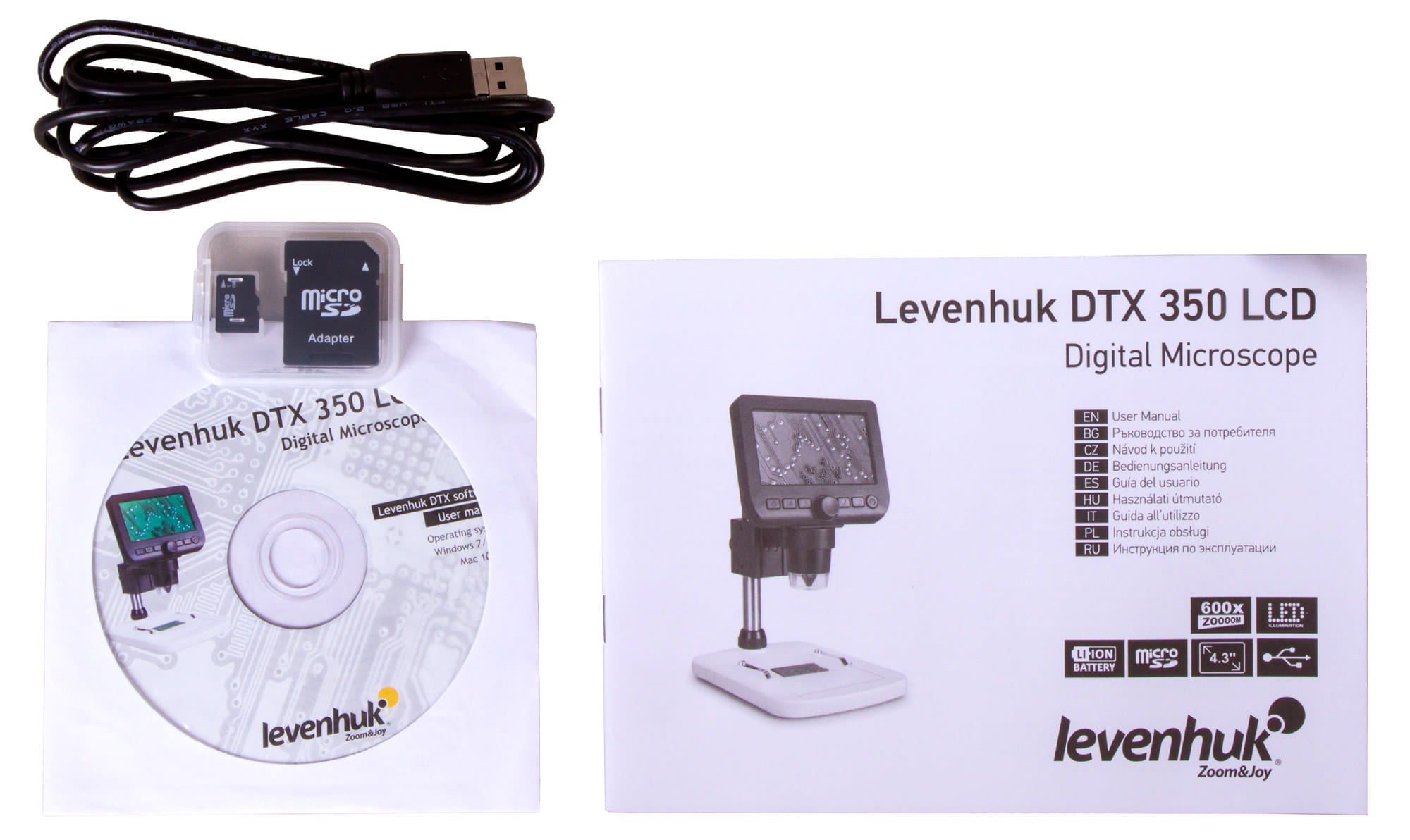 Mikroskop cyfrowy Levenhuk DTX 350 LCD-1439584
