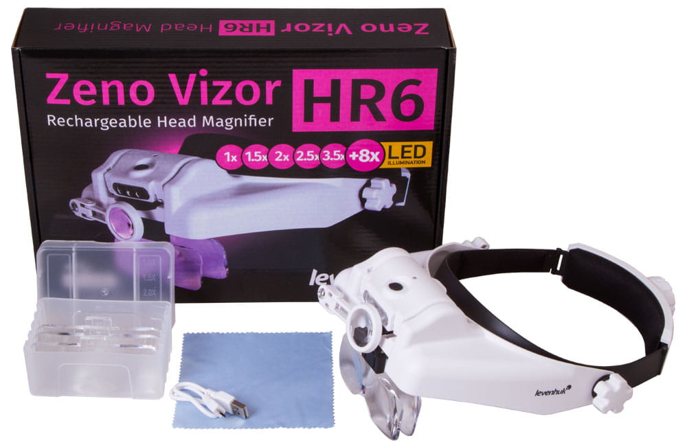 Lupa nagłowna Levenhuk Zeno Vizor HR6 z akumulatorem-1467480