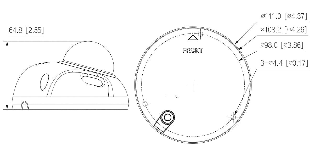 KAMERA WANDALOODPORNA IP IPC-HDBW3541F-AS-0280B-S2 - 5Mpx 2.8mm DAHUA-1446571