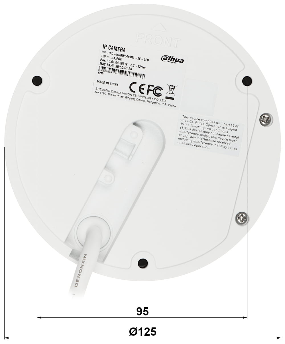 KAMERA IP IPC-HDBW5449R1-ZE-LED-2712 Full-Color - 4Mpx 2.7... 12mm DAHUA-1321921