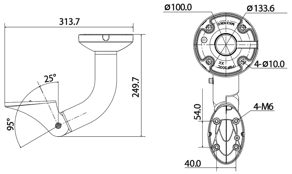 UCHWYT SUFITOWY OBUDOWY PFB600W DAHUA-1348563