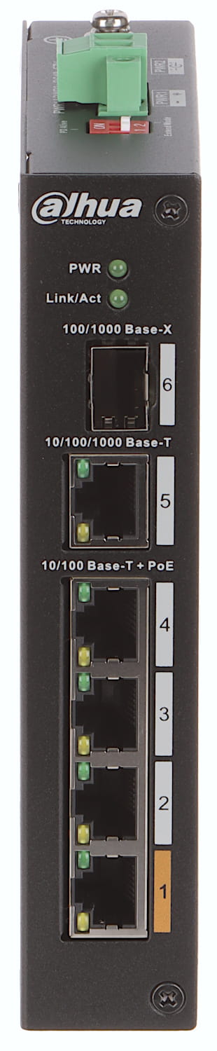 SWITCH PRZEMYSŁOWY POE PFS3106-4ET-60-V2 4-PORTOWY SFP DAHUA-1327669