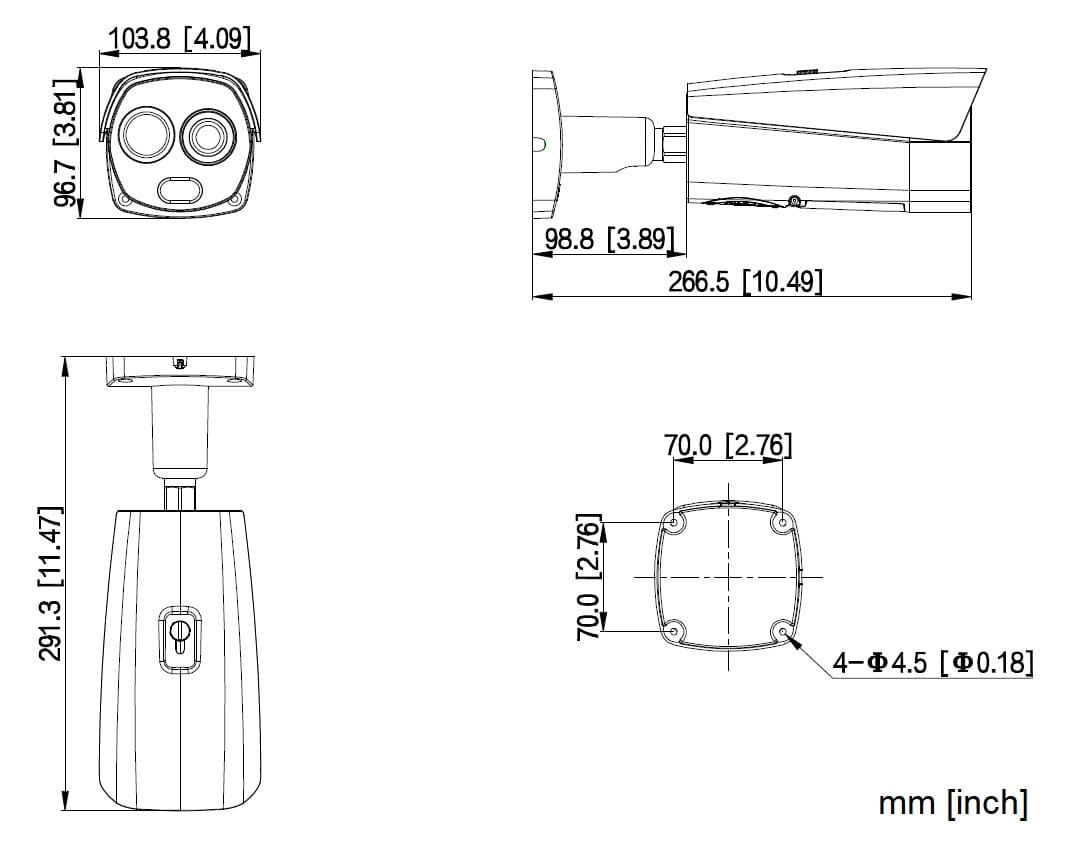 HYBRYDOWA KAMERA TERMOWIZYJNA IP TPC-BF2241-TB7F8-S2 7.0mm - 960p, 8.0mm - 4Mpx DAHUA-1517613