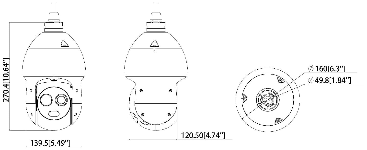 HYBRYDOWA KAMERA TERMOWIZYJNA IP TPC-SD2221-B7F8 7mm - 960p, 8mm - 1080p DAHUA-1331374
